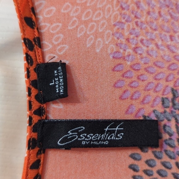 Essentials by Milano Women's 70's Inspired Knee Length Dress Size Large - Picture 4 of 9